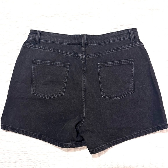 ASOS High Rise Denim Shorts - Picture 2 of 7